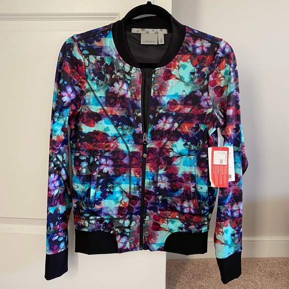 Athleta Jackets & Coats Athleta Floral Fade Jacket Xs Poshmark